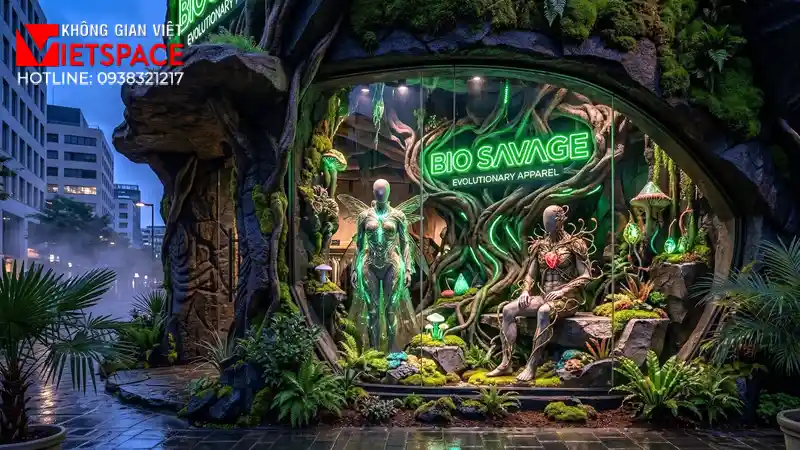 thiết kế cửa hàng thời trang bio savage _7