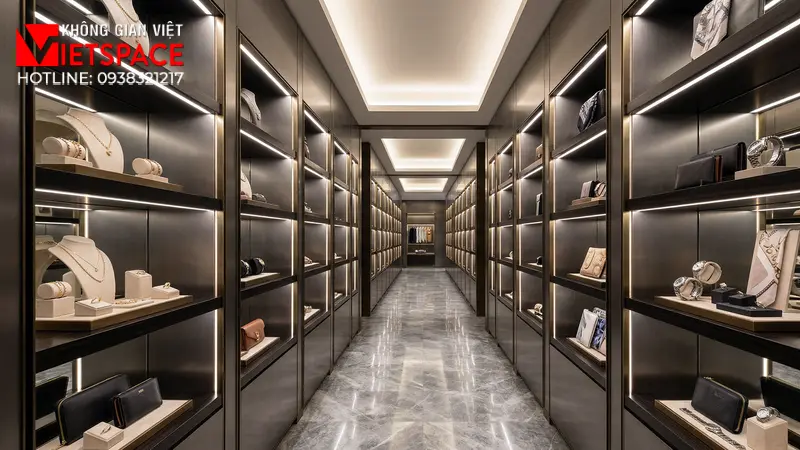 thiết kế cửa hàng thời trang mirror corridor _5