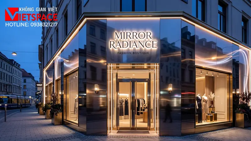 thiết kế cửa hàng thời trang mirror radiance _2