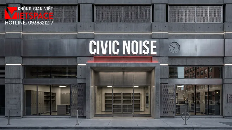thiết kế cửa hàng thời trang civic noise _2