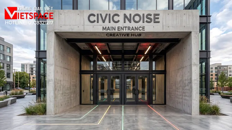 thiết kế cửa hàng thời trang civic noise _12