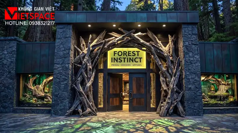 thiết kế cửa hàng thời trang forest instinct _12