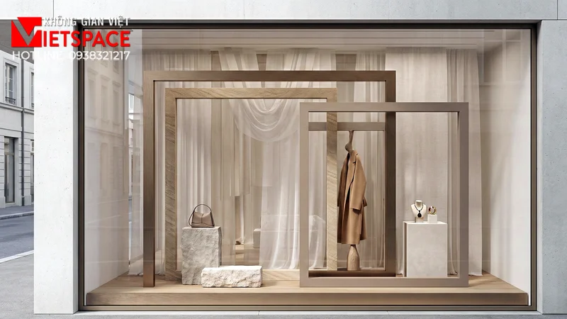 thiết kế cửa hàng thời trang neutral frame _12