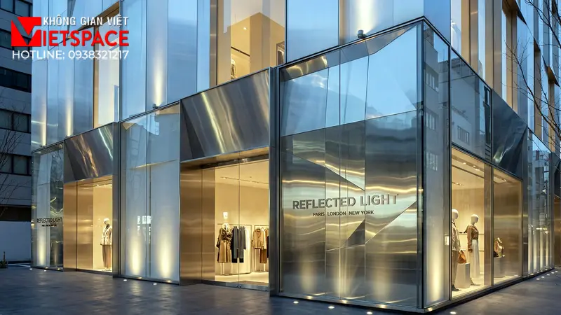 thiết kế cửa hàng thời trang reflected light _2