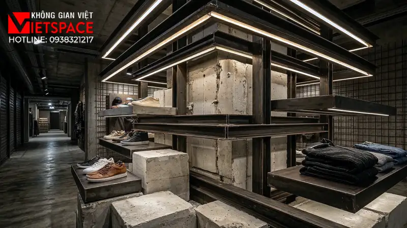 thiết kế cửa hàng thời trang underground frame _8