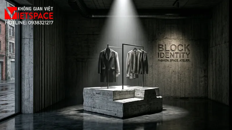thiết kế cửa hàng thời trang block identity _3