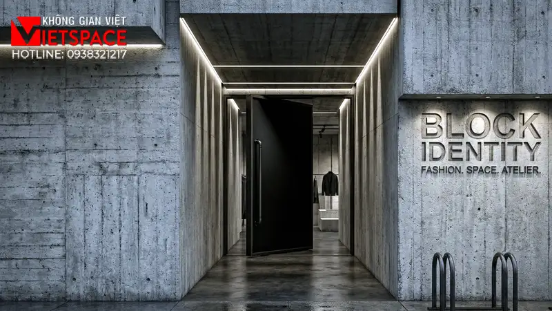 thiết kế cửa hàng thời trang block identity _11