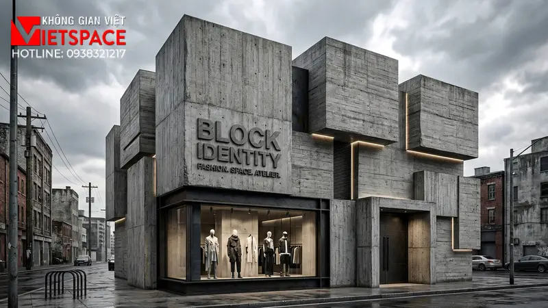 thiết kế cửa hàng thời trang block identity _2
