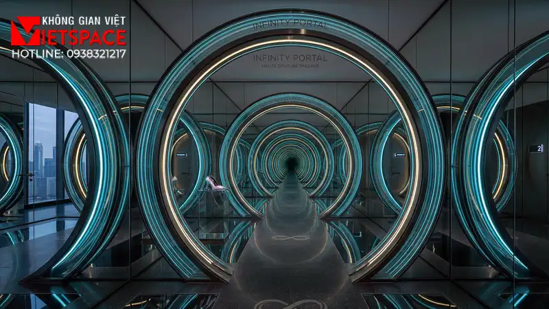 thiết kế cửa hàng thời trang infinity portal _11