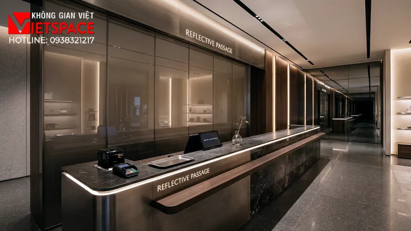 thiết kế cửa hàng thời trang reflective passage _4