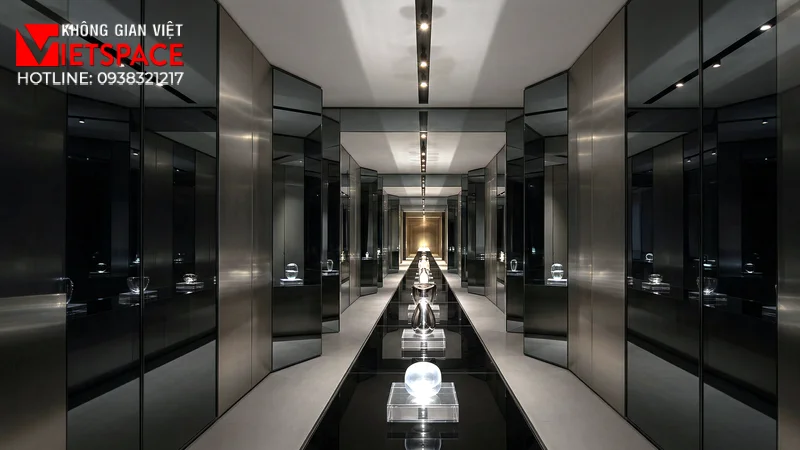 thiết kế cửa hàng thời trang reflective passage _6