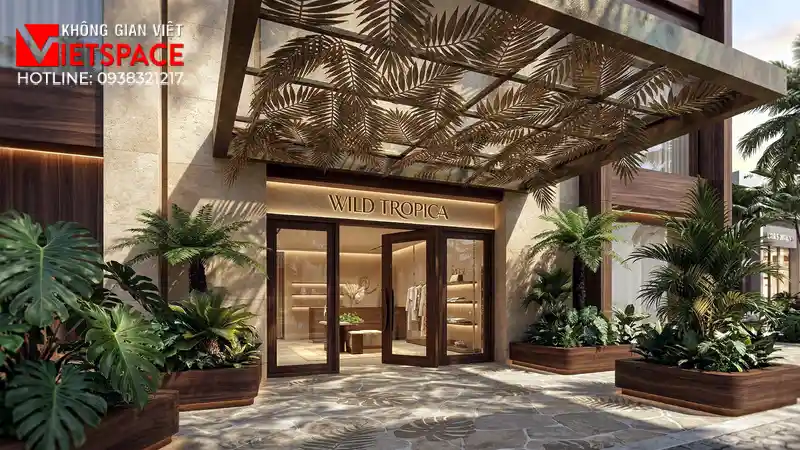 thiết kế cửa hàng thời trang wild tropica _9