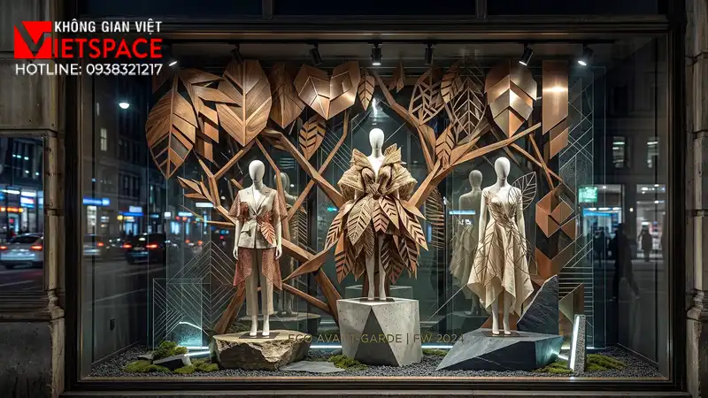 thiết kế cửa hàng thời trang jungle form _7