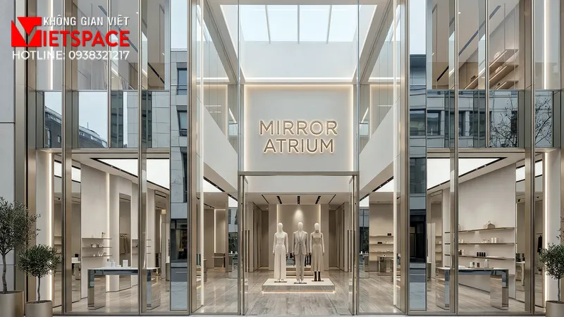 thiết kế cửa hàng thời trang mirror atrium _1