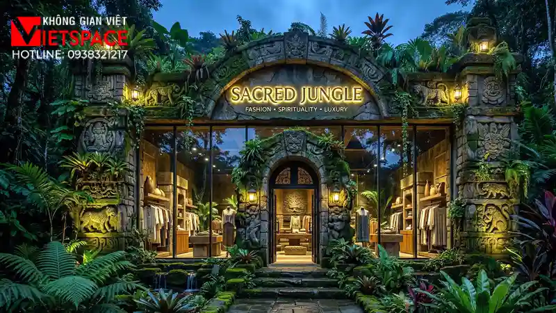 thiết kế cửa hàng thời trang sacred jungle _2
