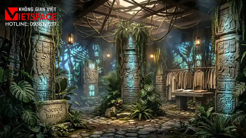 thiết kế cửa hàng thời trang sacred jungle _5