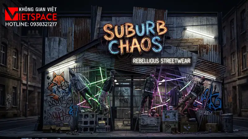 thiết kế cửa hàng thời trang suburb chaos _1