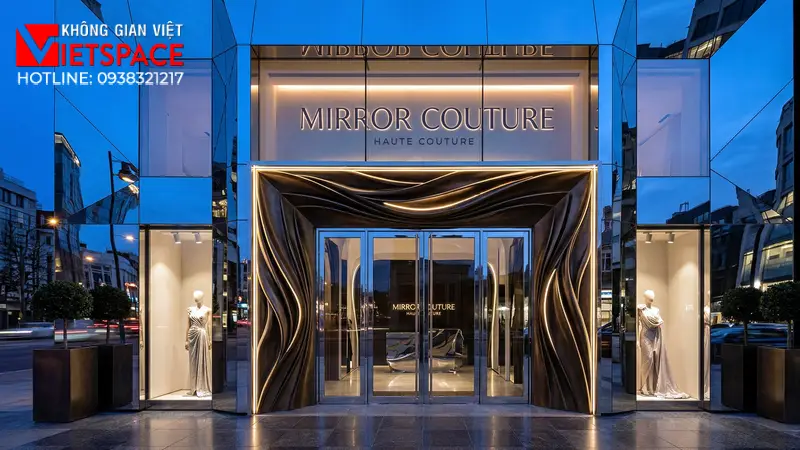 thiết kế cửa hàng thời trang mirror couture _2