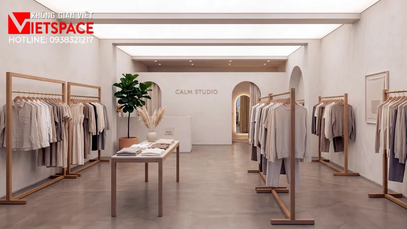 thiết kế cửa hàng thời trang calm studio _4