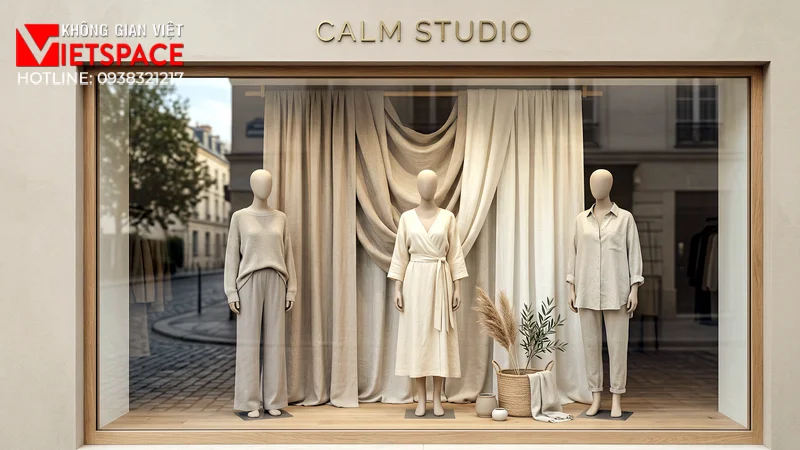 thiết kế cửa hàng thời trang calm studio _3