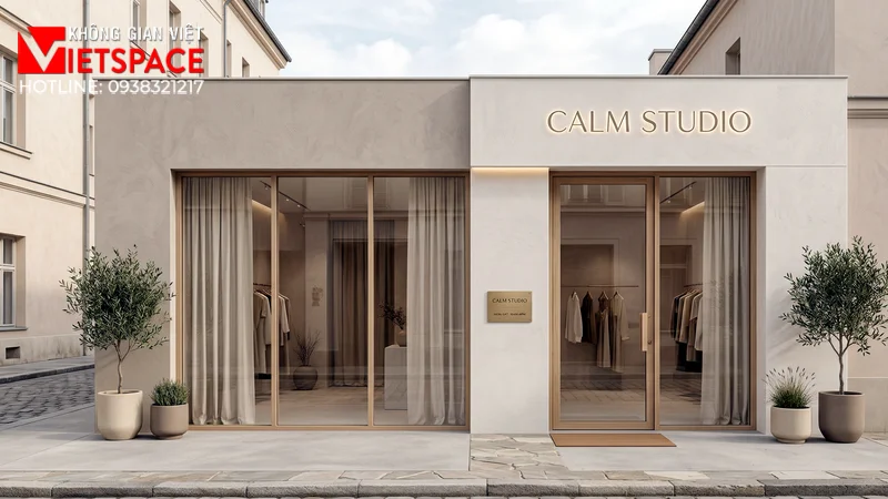 thiết kế cửa hàng thời trang calm studio _2
