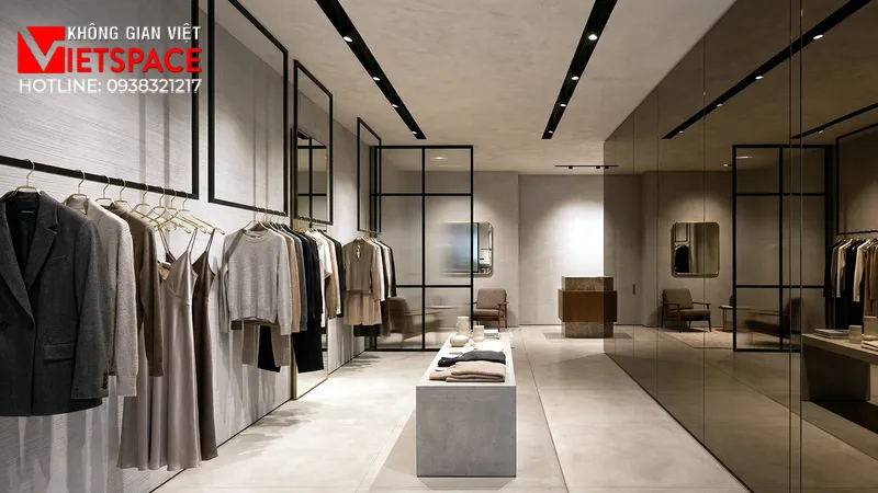 thiết kế cửa hàng thời trang reflective style _5