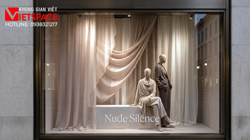 thiết kế cửa hàng thời trang nude silence _8