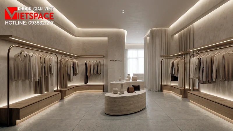 thiết kế cửa hàng thời trang nude silence _9