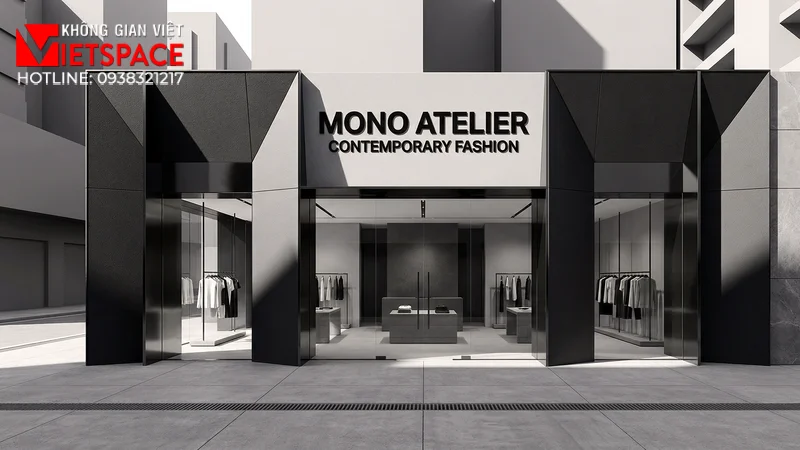 thiết kế cửa hàng thời trang mono atelier _2