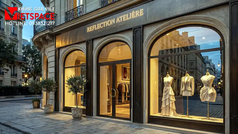 thiết kế cửa hàng thời trang reflection atelier _1