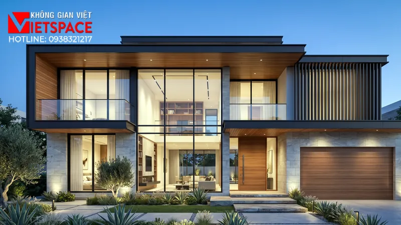 biệt thự có gác lửng _2