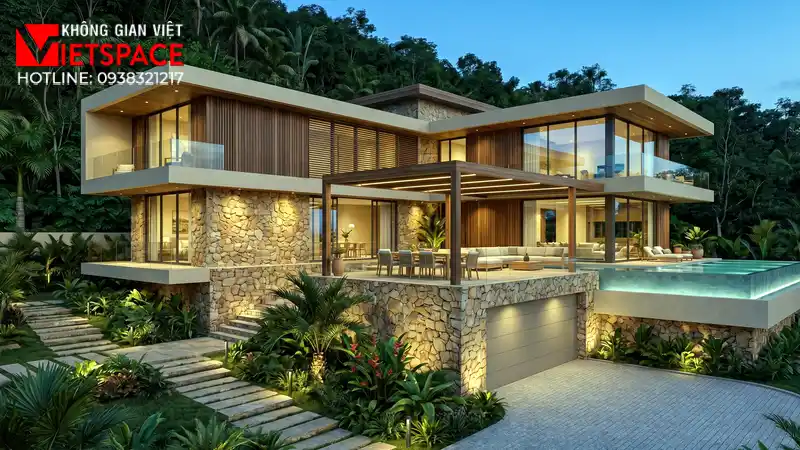 thiết kế biệt thự cho gia đình 3 thế hệ _2