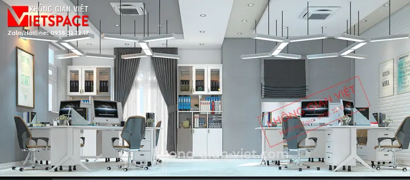 thiet ke noi that van phong 2 thiết kế nội thất văn phòng làm việc Himlam Quận 7