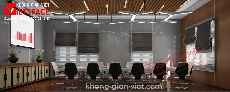 thiet ke noi that van phong 3 thiết kế nội thất phòng họp Himlam Quận 7