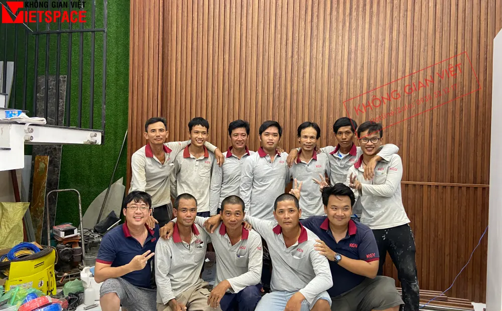 đội ngũ Không Gian Việt thiết kế thi công trọn gói nội thất biệt thự