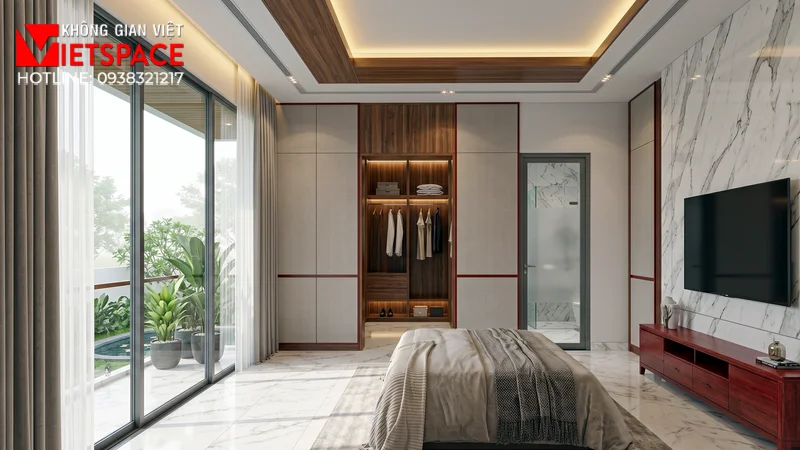 Mẫu Biệt Thự 4 Tầng Hiện Đại Tích Hợp Thang Máy Tiện Nghi 06 Không gian Nội thất Phòng Khách Biệt Thự