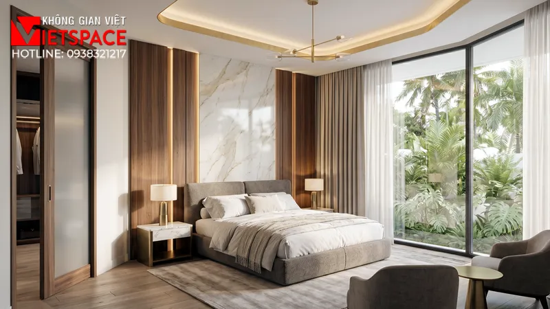 Chiêm Ngưỡng Mẫu Biệt Thự Hiện Đại 2 Mặt Tiền Đẳng Cấp 07 Không gian Nội thất Phòng ngủ Biệt Thự