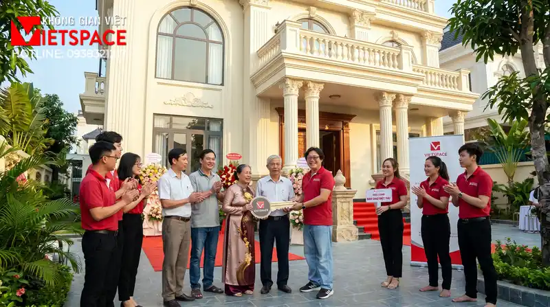 Dấu Ấn Biệt Thự Pháp Cổ Điển Giữa Lòng Thành Phố Cần Thơ 08 Bàn giao Biệt Thự cho khách hàng