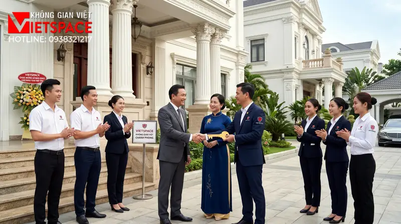 Thiết Kế Biệt Thự Kiểu Anh Tinh Tế, Thanh Lịch Và Sang Trọng 08 Bàn giao Biệt Thự cho khách hàng