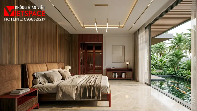 Dự Án Biệt Thự Sân Vườn 1000m2 Cảnh Quan Đỉnh Cao Tại TPHCM 07 Không gian Nội thất Phòng ngủ Biệt Thự