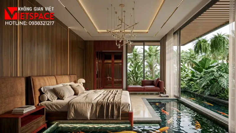 Dự Án Biệt Thự Sân Vườn 1000m2 Cảnh Quan Đỉnh Cao Tại TPHCM 07 Không gian Nội thất Phòng ngủ Biệt Thự