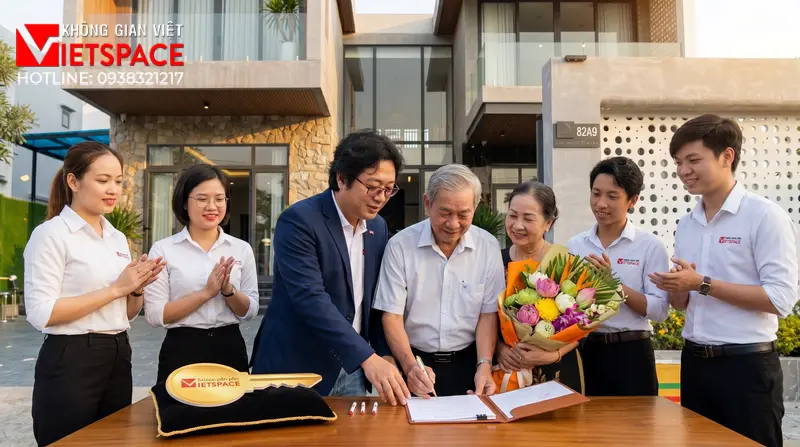 Thiết Kế Biệt Thự Nghỉ Dưỡng Chuẩn Resort Xanh Tại Gia 08 Bàn giao Biệt Thự cho khách hàng