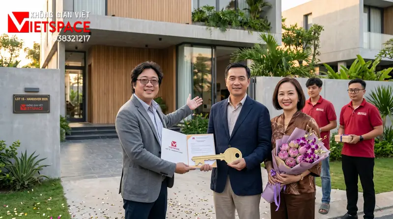 Mẫu Thiết Kế Biệt Thự Vườn 300m2 Không Gian Thoáng Đãng 08 Bàn giao Biệt Thự cho khách hàng