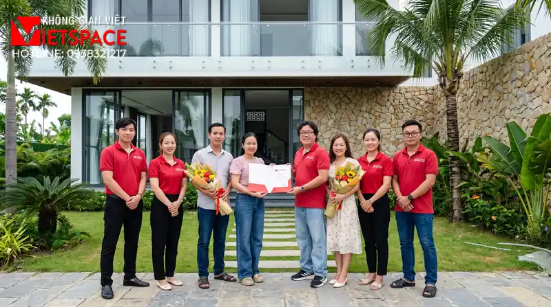 Không Gian Biệt Thự Vườn Trệt Ấm Cúng Cho Gia Đình Đa Thế Hệ 08 Bàn giao Biệt Thự cho khách hàng