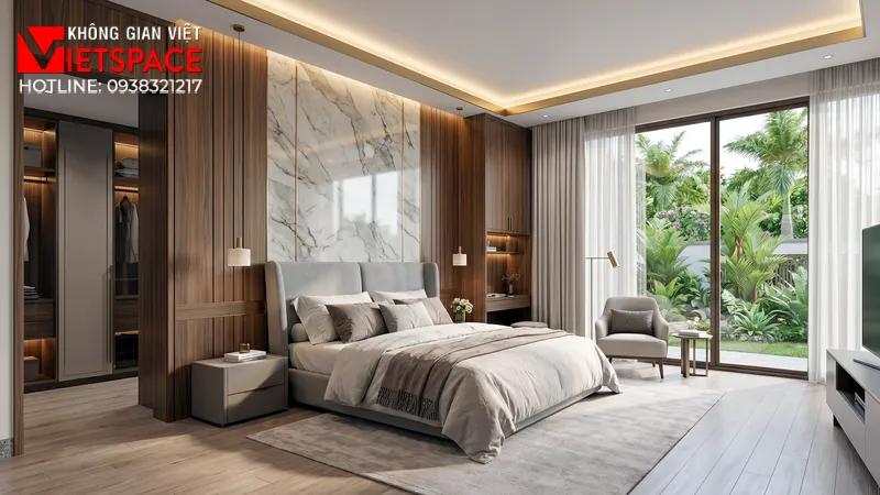 Dự Án Nhà Vườn 500m2 Thiết Kế Chuẩn Phong Thủy Kinh Doanh 07 Không gian Nội thất Phòng ngủ Biệt Thự