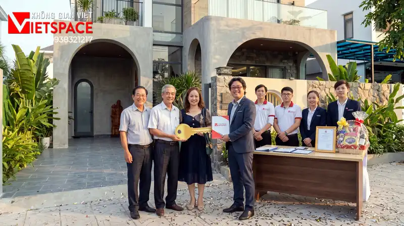 Mẫu Biệt Thự Vườn Mái Nhật 2 Tầng Tinh Tế Đến Từng Chi Tiết 08 Bàn giao Biệt Thự cho khách hàng