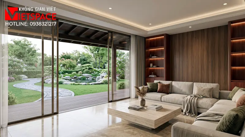Mẫu Nhà Biệt Thự Vườn Cấp 4 3 Phòng Ngủ Phù Hợp Vùng Quê 06 Không gian Nội thất Phòng Khách Biệt Thự