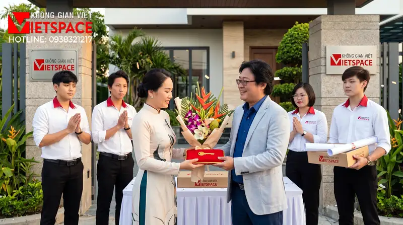 Mẫu Nhà Biệt Thự Vườn Cấp 4 3 Phòng Ngủ Phù Hợp Vùng Quê 08 Bàn giao Biệt Thự cho khách hàng