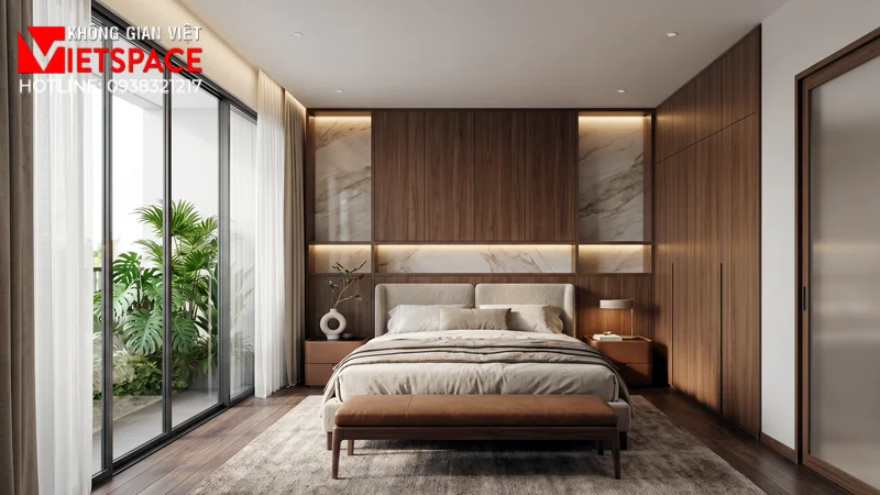 Mẫu Biệt Thự Mini 2 Tầng 80m2 Đầy Đủ Tiện Nghi Tại TPHCM 07 Không gian Nội thất Phòng ngủ Biệt Thự