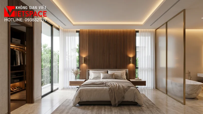 Mẫu Biệt Thự Song Lập Tinh Tế Tôn Vinh Đẳng Cấp Gia Chủ 07 Không gian Nội thất Phòng ngủ Biệt Thự
